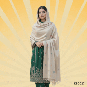 Woolen Light Embroidery Grey Shawl