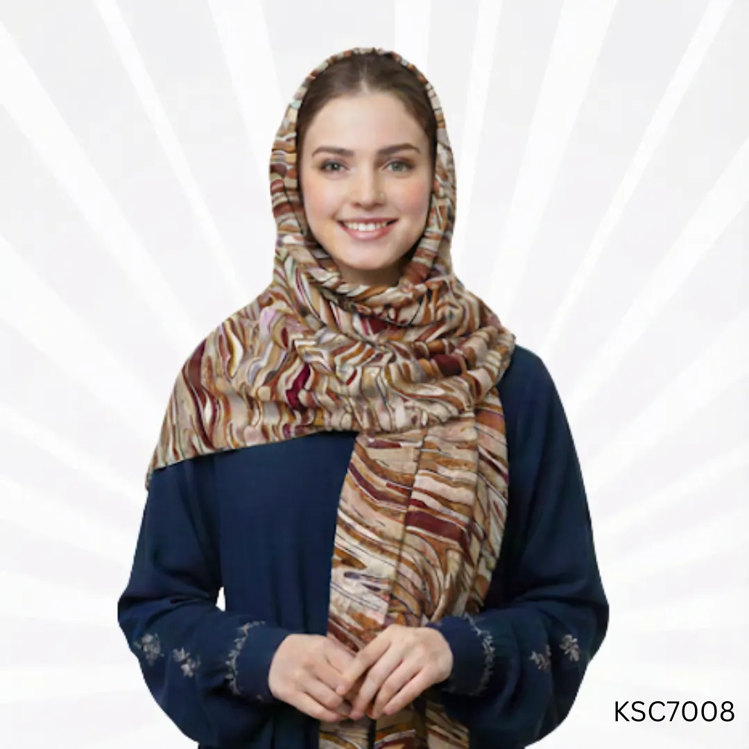 Chitli Printed Arabic Lawn Stoler | Lightweight Casual Scarf